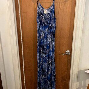 🐻Size L(12/14) - Faded Glory - Blue Sleeveless Maxi Dress